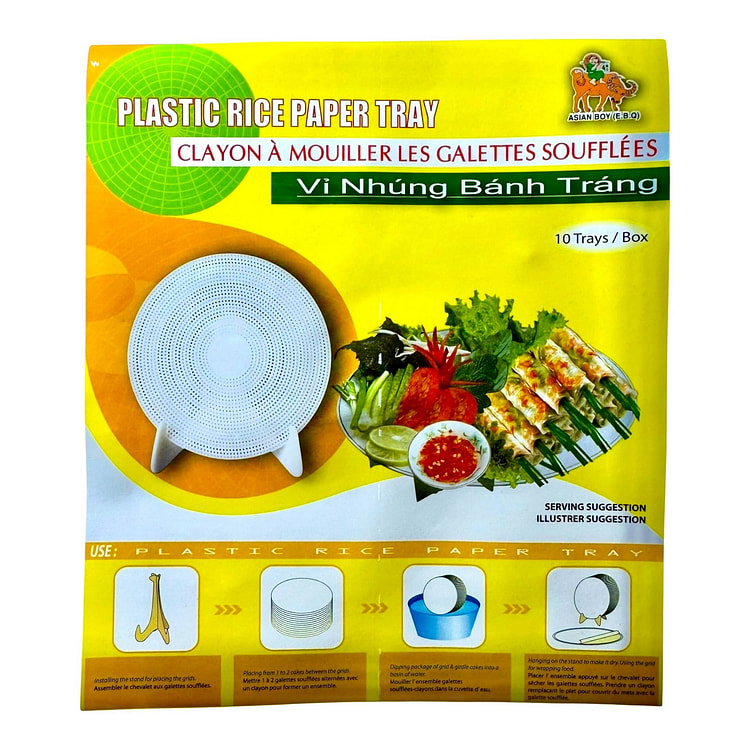 Plastic Rice Paper Tray 10 Trays/Box