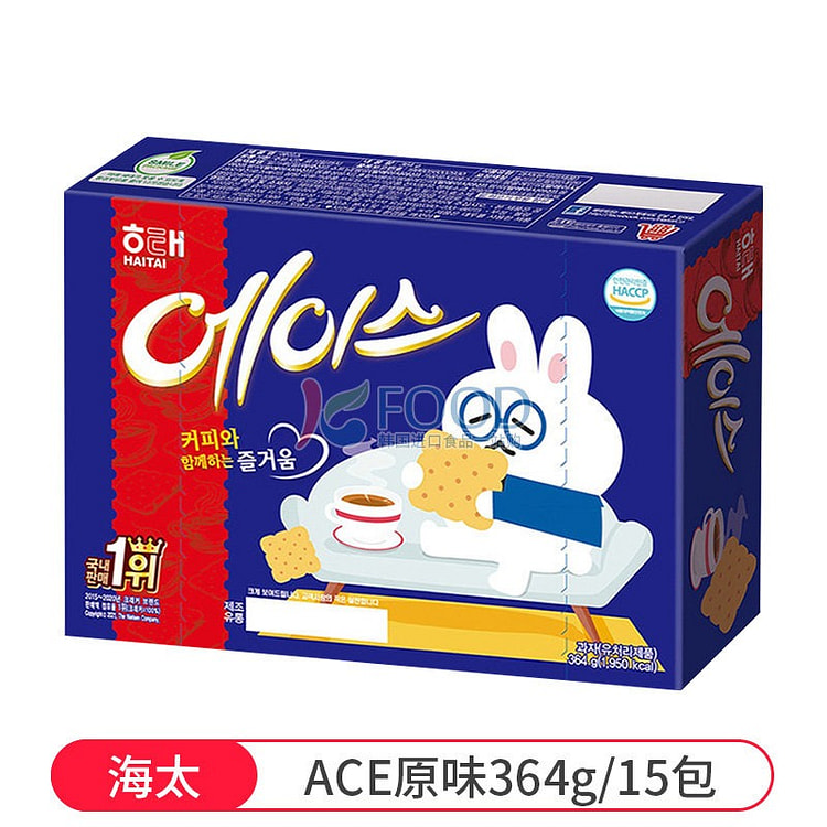 海太牌ACE原味饼干364g零食苏打饼咸味饼干 364 克
