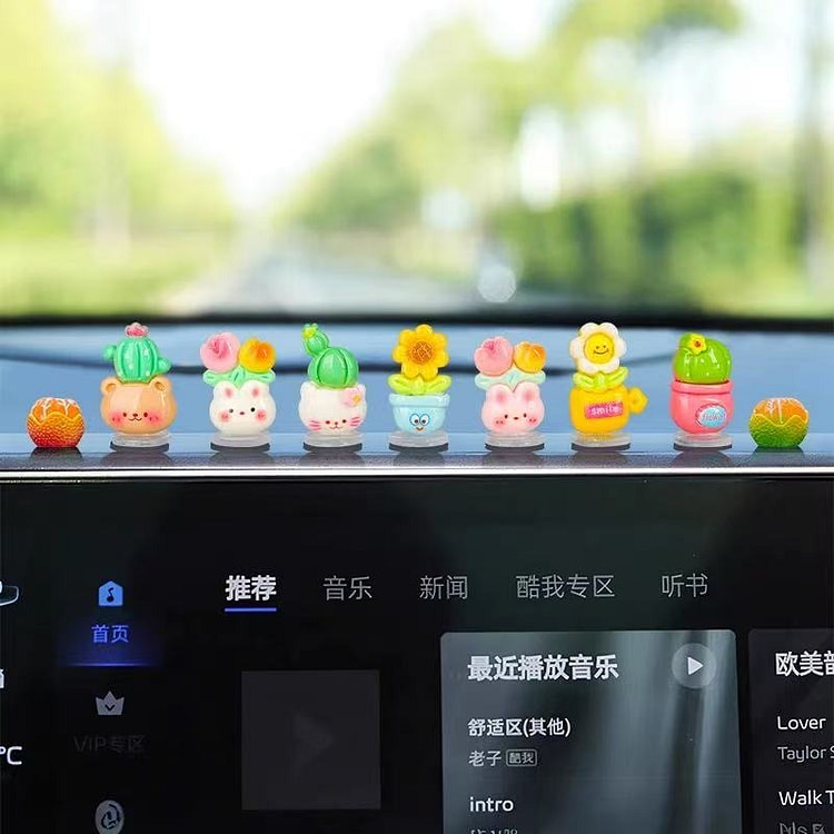 2025网红新款车载小摆件 《仿真盆栽》带无痕胶
