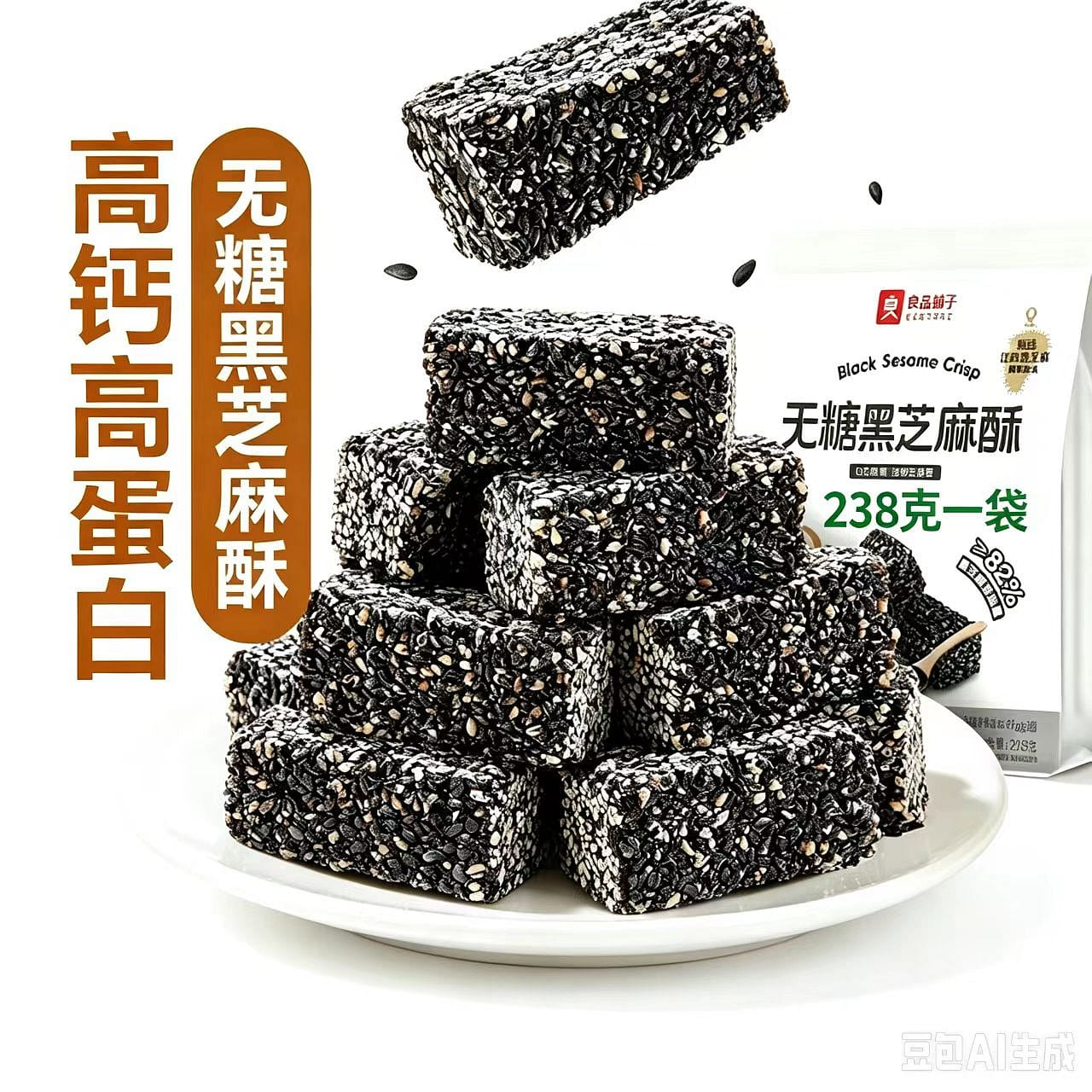 Black sesame crisp 238g1 generation 238 g