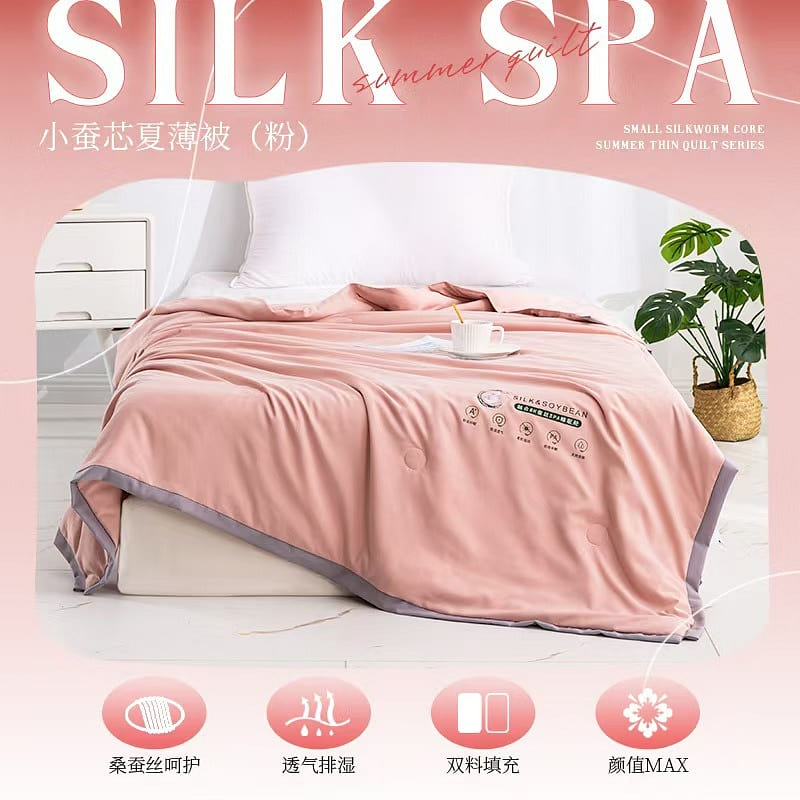 Class A 10% silk air-conditioning quilt pink m 1 count