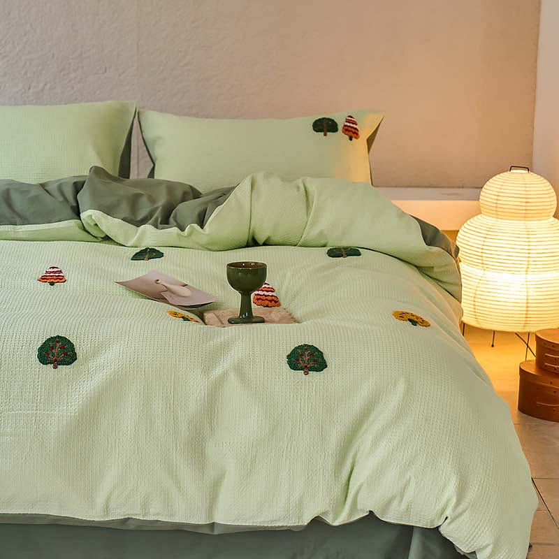 LULLABUY Waffle Dreamland Bedding Set King Size Forest Whispers 2000 g