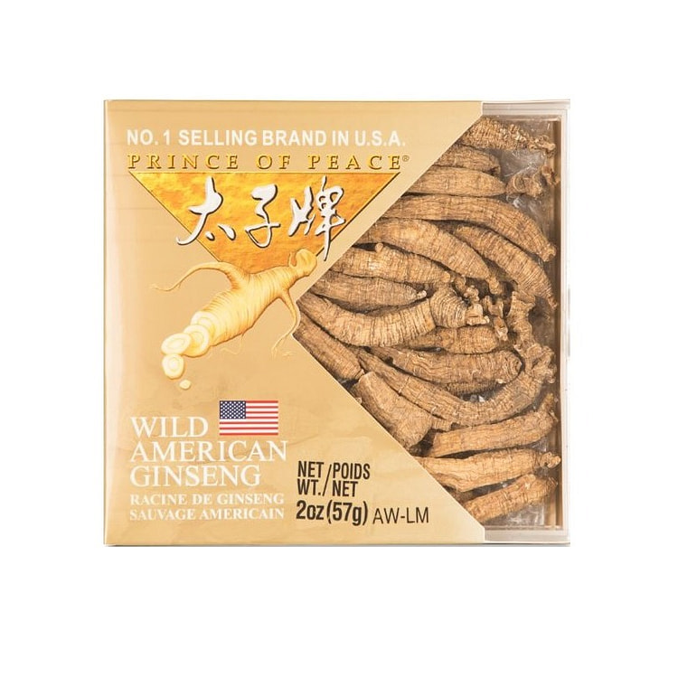 太子牌野山花旗參长枝中号禮品盒 -  2盎司