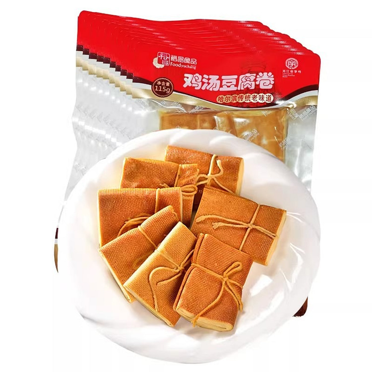 裕昌哈尔滨鸡汤豆腐卷115g*5东北特产卤豆皮下酒 575 克