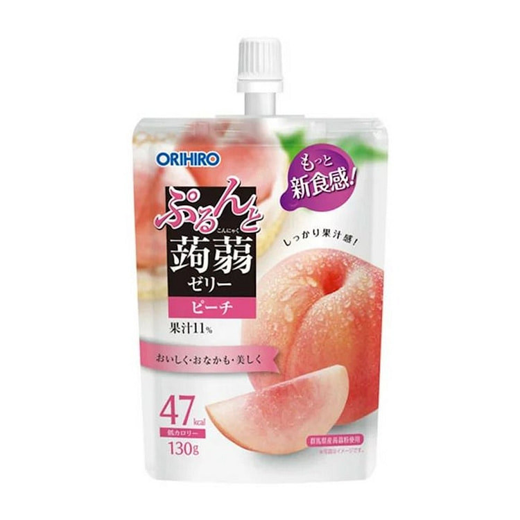 ORIHIRO Konjac Jelly Standing (Peach) 130g 1 pack