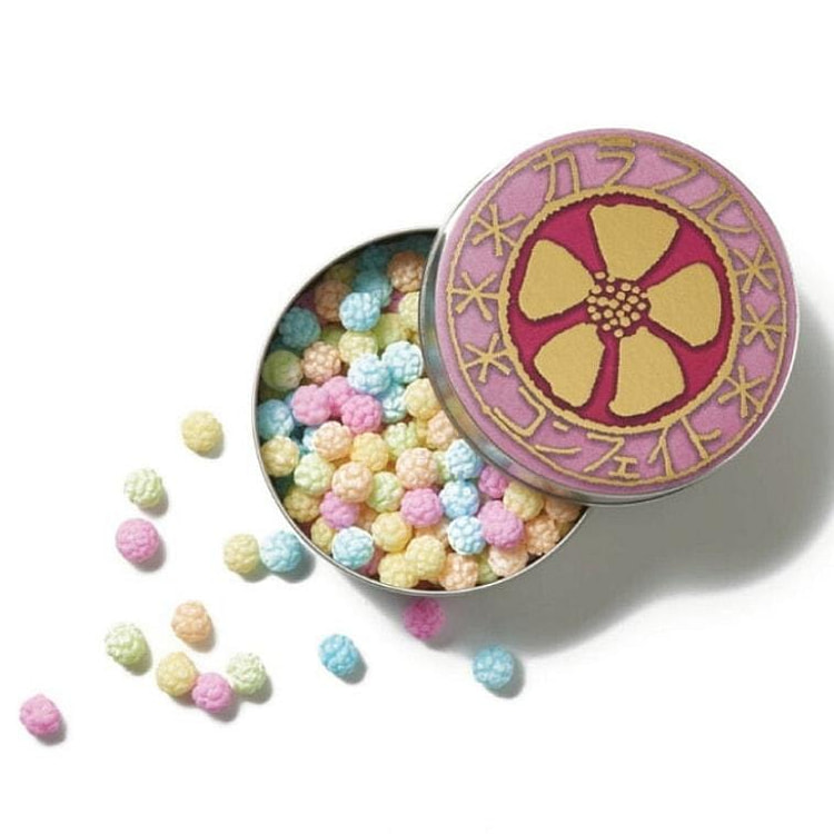 Japanese Hoshikuzu-an Kinako Candy Traditional Japanese Candy Tin Can Color
