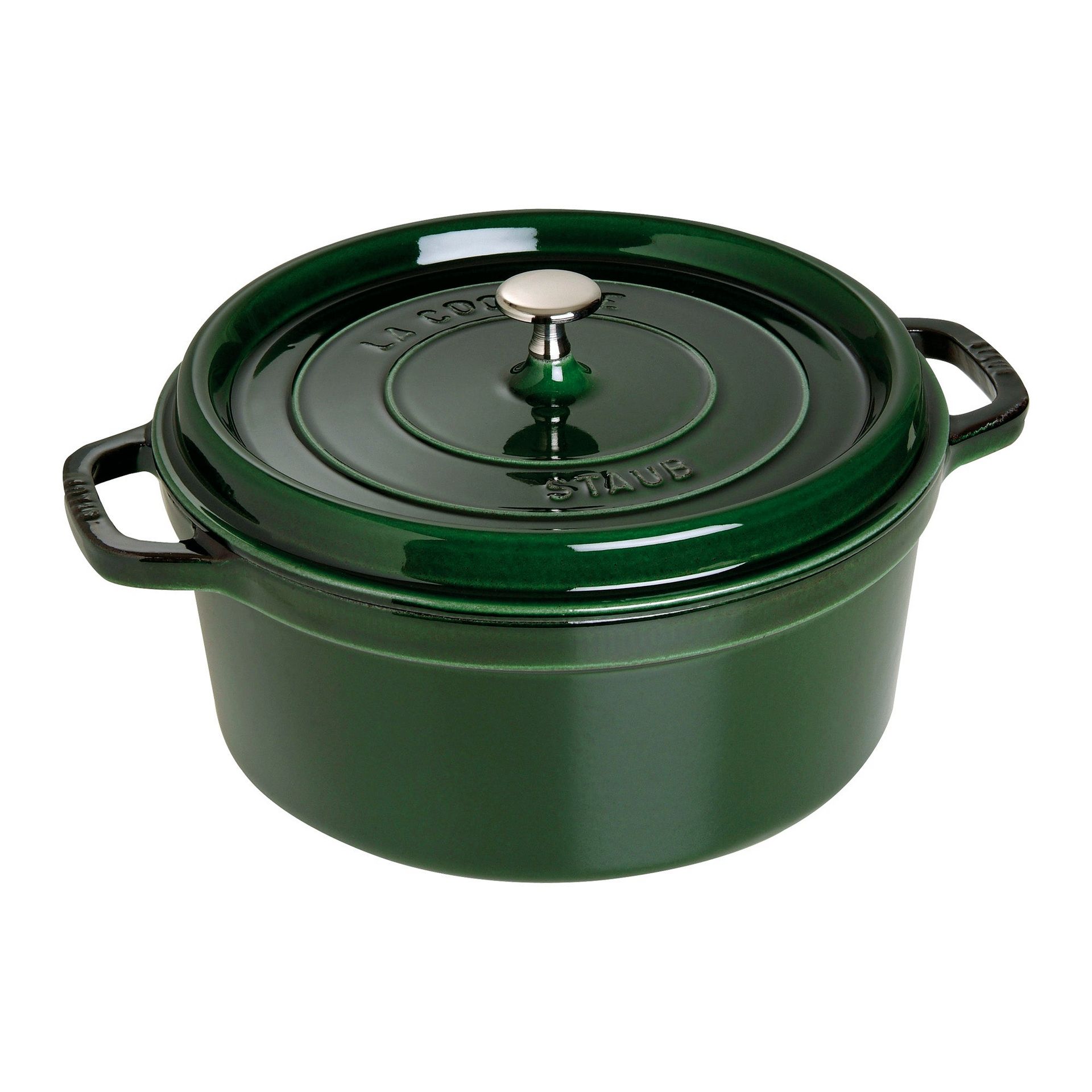 STAUB Cast Iron 7-qt Round Cocotte 7-qt / Basil 1 each