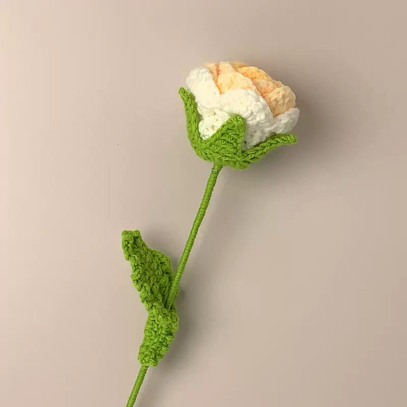 Handmade Knitted Bouquet of Artificial Flowers - Decorative Floral Artwork Gift 1 each