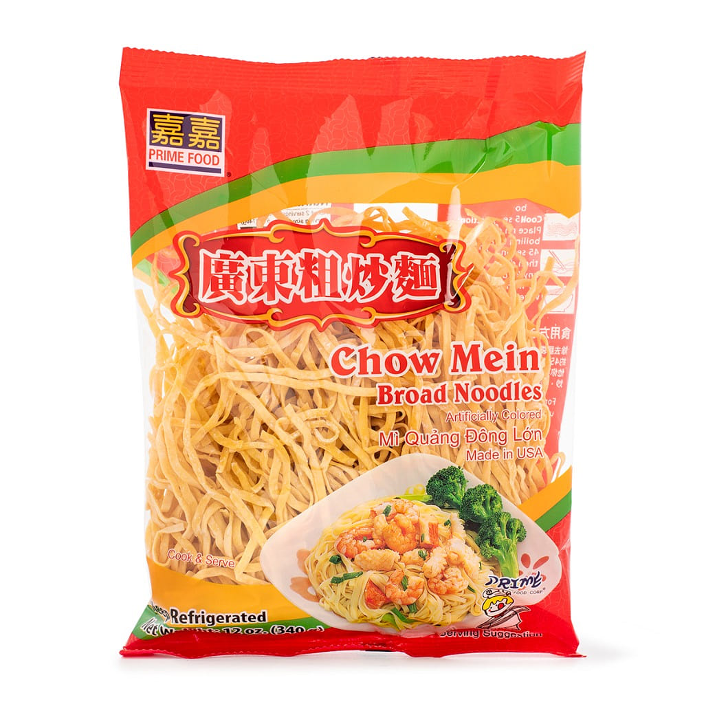 Prime Food Chow Mein Broad Noodle, Frozen 12 oz