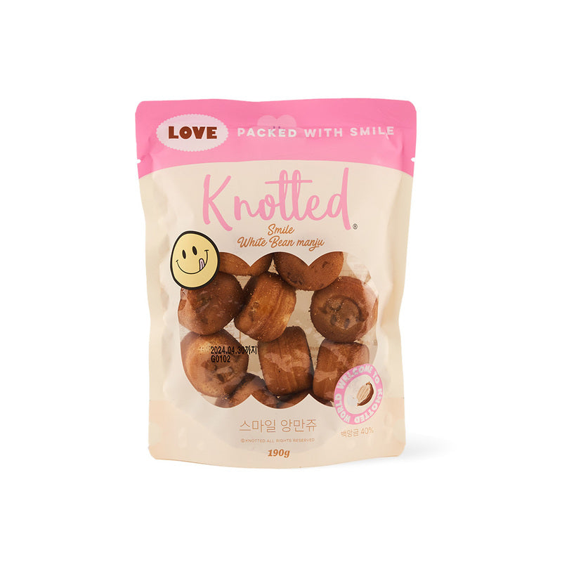 Knotted - Smile Cream Bread - 1 Bag White Bean Manju 190 g