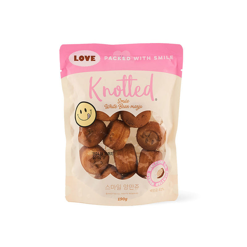 Knotted - 微笑奶油面包 - 1袋白豆馒头 190 克