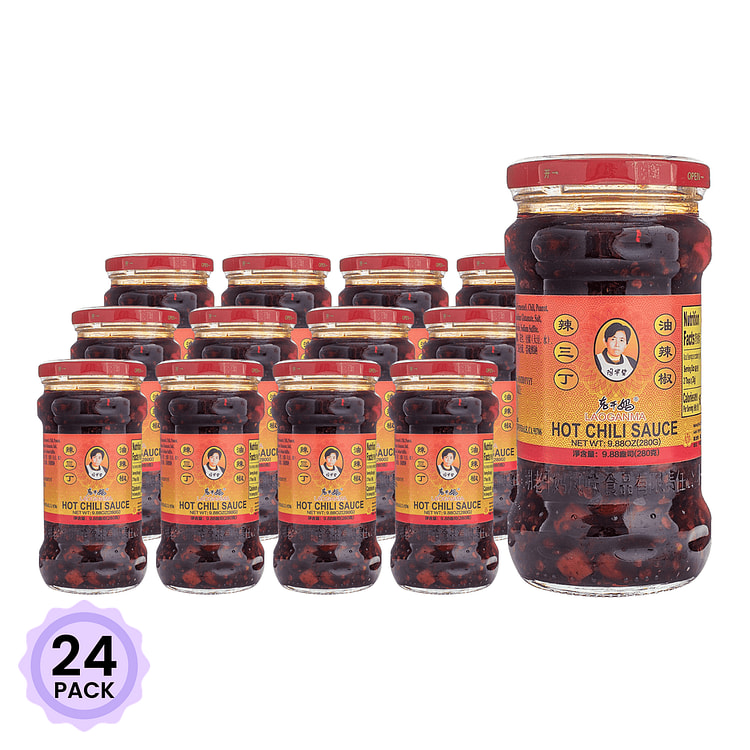 老干妈 辣三丁油辣椒 280 克*24 包