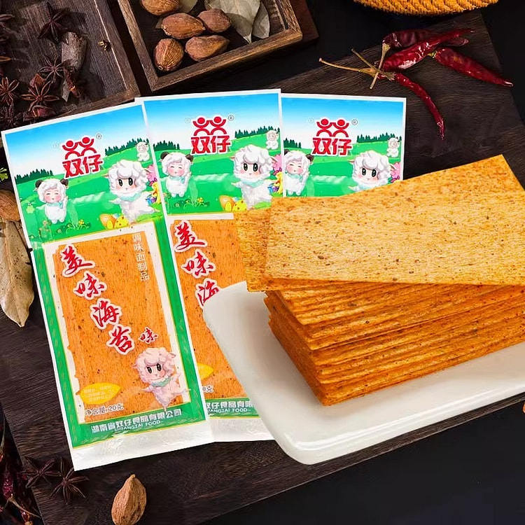 双仔 美味海苔麻辣片20g*5包休闲解馋辣条怀旧