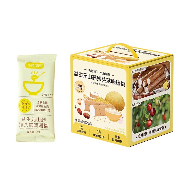 布拉粉益生元山药猴头菇粉375g*1盒