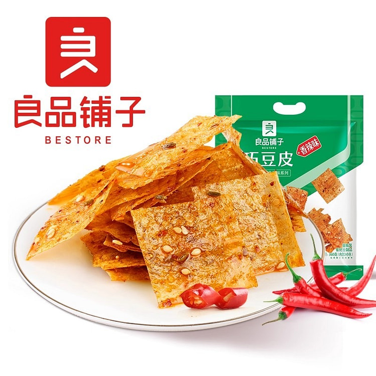 良品铺子香辣味豆皮量贩装网红辣条辣片麻辣零食小吃 120 克