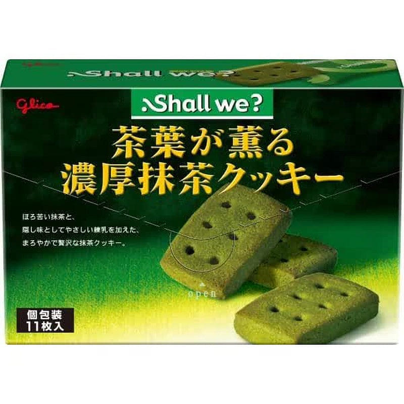 Glico Shall We Rich Matcha Tea Cookies 11 1 each
