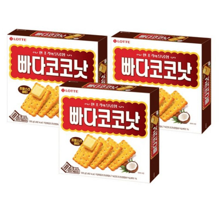[韩国 直接配送] 巴达椰子原味 300克，3个