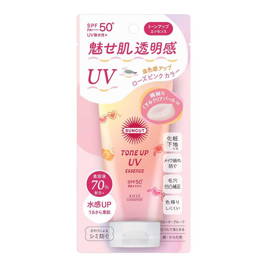 Kose Suncut Tone Up UV Essence Rose Pink 80 g