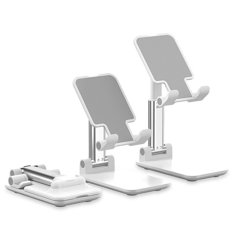 Mobile phone holder foldable telescopic desktop portable holder white color 1 カウント