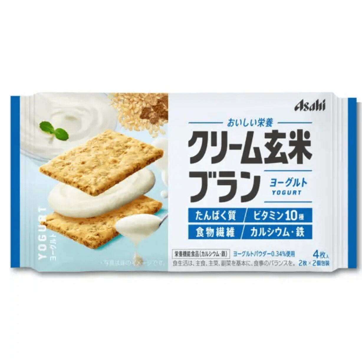ASAHI Yogurt Cream Brown Rice Biscuits 4packs 72 그램
