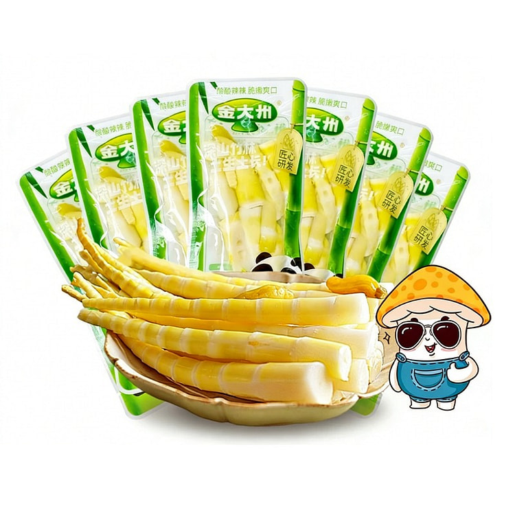 金大州嫩笋尖泡椒竹笋即食解馋休闲零食41g*5