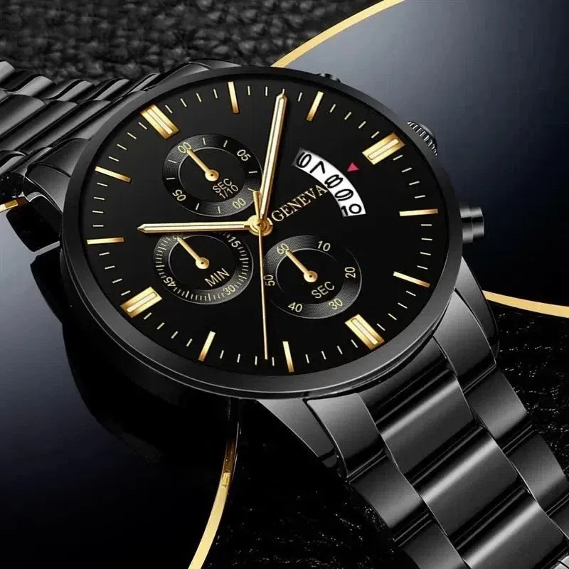 Waterproof Men’s Watch Classic Stainless Steel 1 box