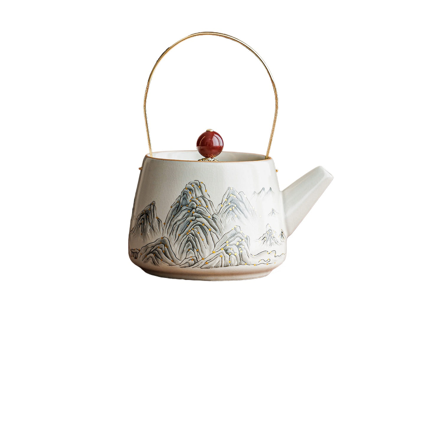 Qianli Jiangshan Ru Kiln Lifting Pot 11 * 12cm 1 box