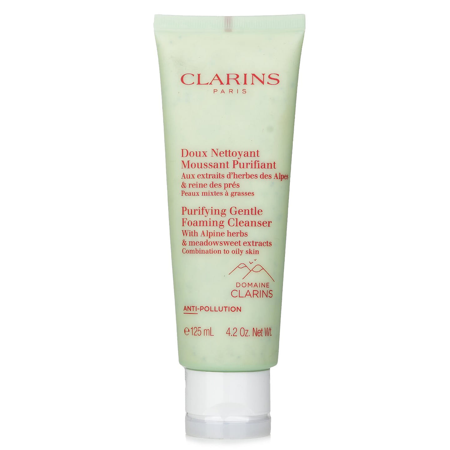 Clarins Purifying Gentle Foaming Cleanser with Alpine Herbs & Meadowsweet Extracts – Combination to Oily Skin 125ml/4.2oz 125 ml