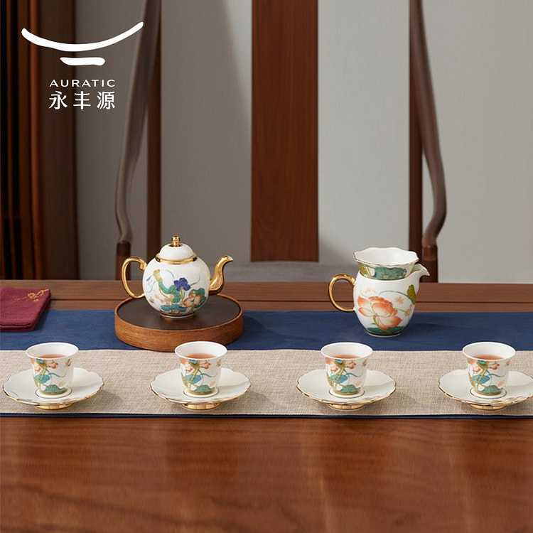 Lotus Breeze 12-Piece Tea Set with Teapot for 4 1 box