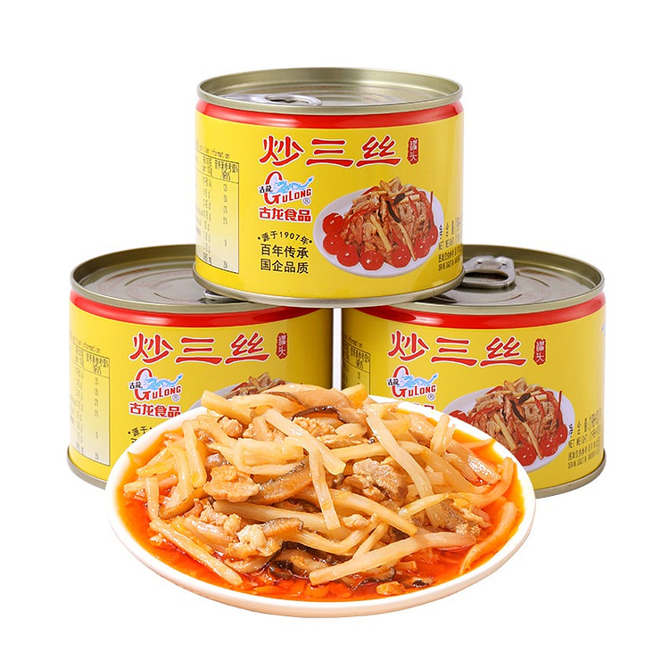 【中华老字号 百年传承】古龙食品 炒三丝罐头