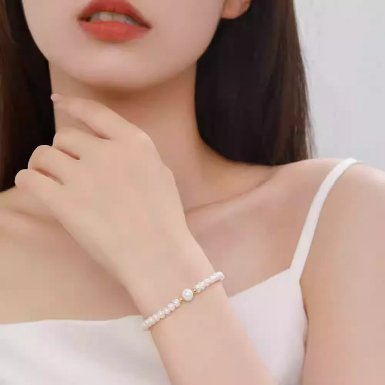Zhou Dasheng 18K gold pearl bracelet