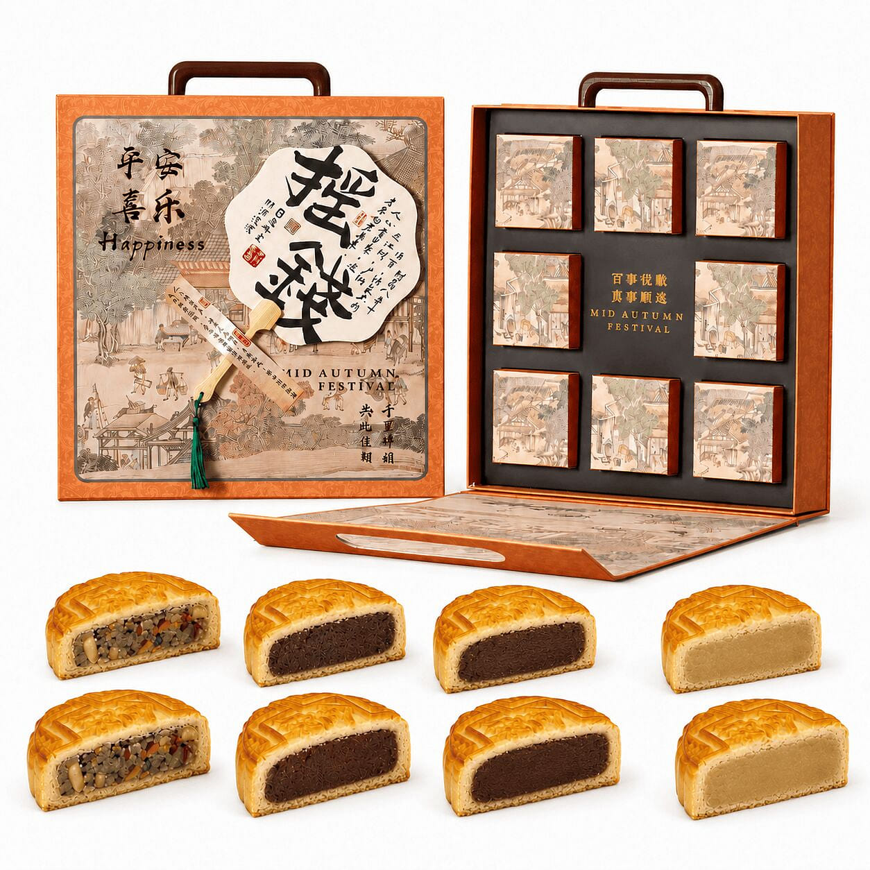 糕运来 万事长安 月饼中秋节礼盒装 640g 1 盒