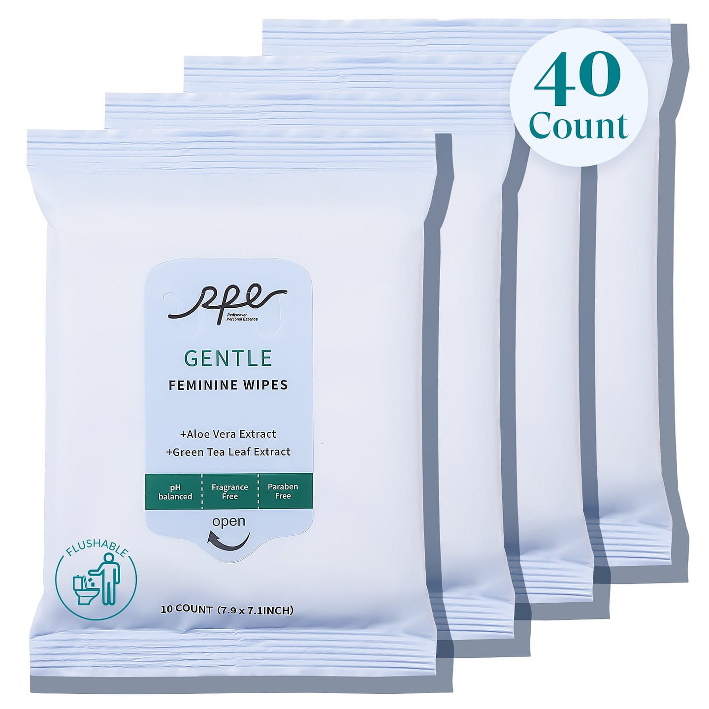 RPE Large Feminine Wipes 10 count*4 pack
