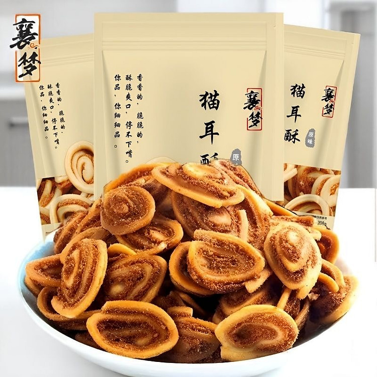 猫耳朵零食小吃原味怀旧小时候老式休闲手工制作 208 克