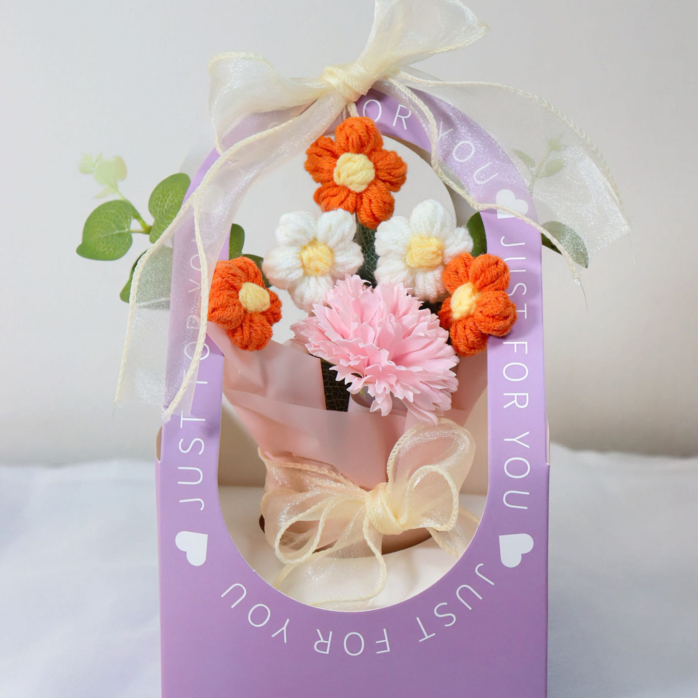 Mother's Day gift bouquet Carnations gift Graduation-orange 1 each