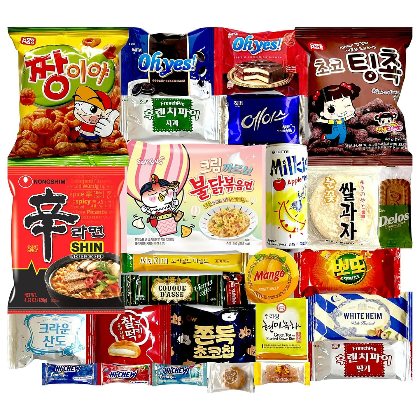 Dagaon Delightful Korean Snack Box 28 Count, Tasty Korean Snacks and Foods 28 อัน