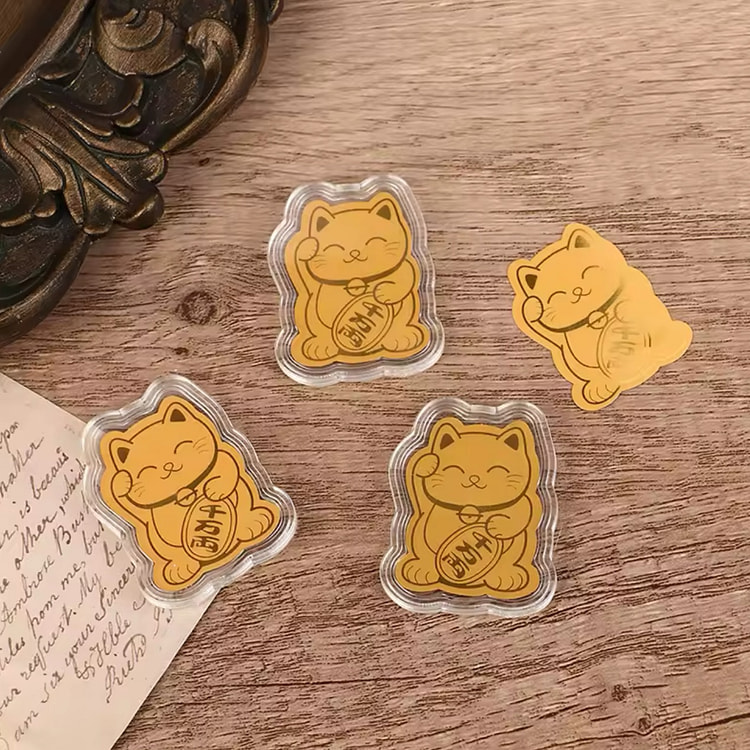2025 金箔招财猫 24K 9999 5 件套