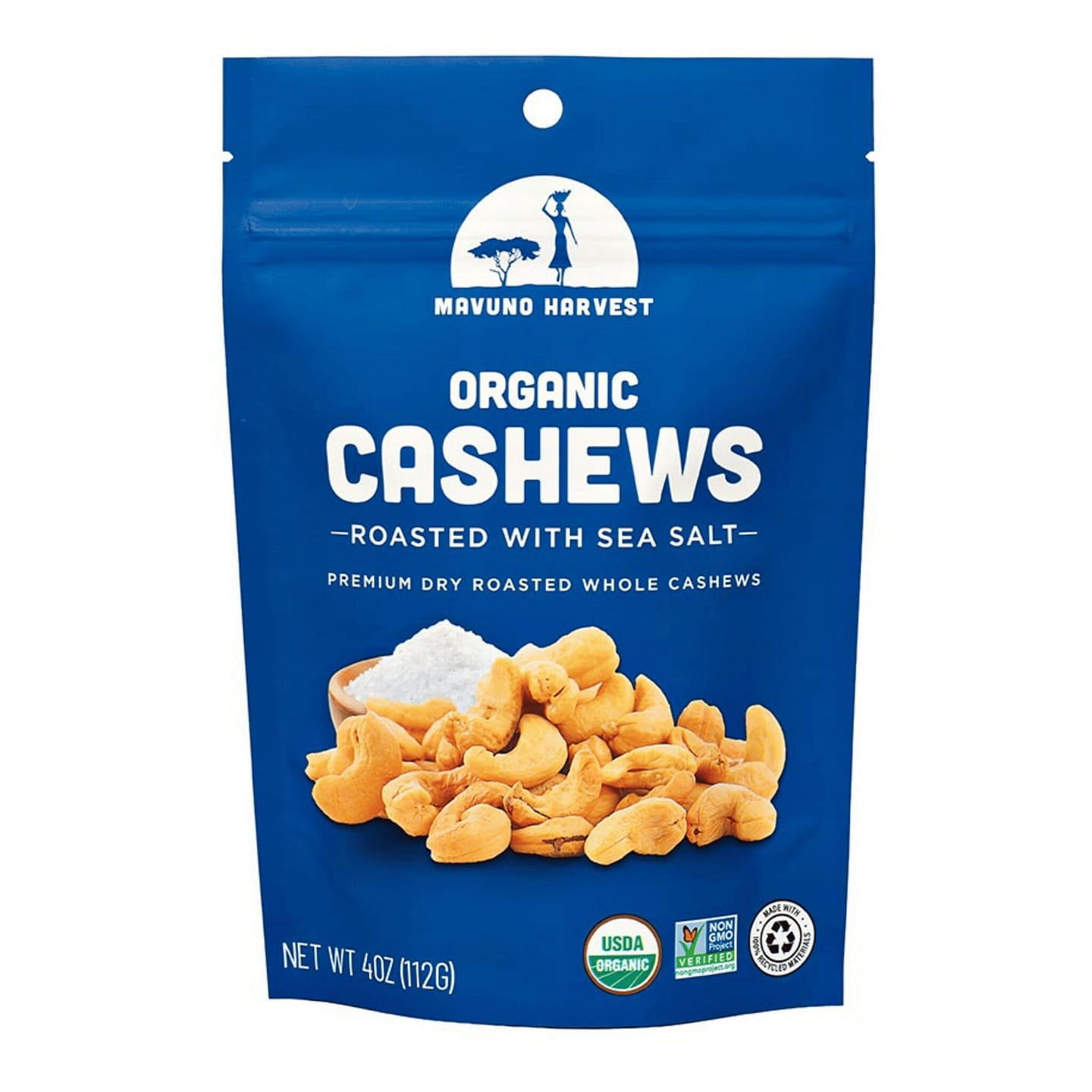 Organic Cashews w/ Sea Salt | 4 oz (6 bags) 1 each