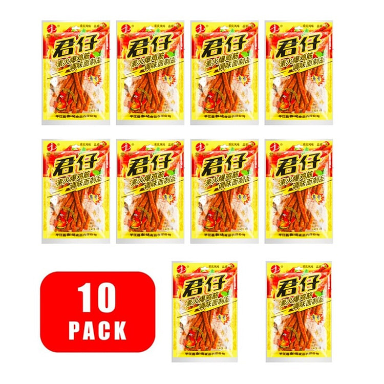 Jun Zai Spicy Chicken Tendons 18 g*10 pack