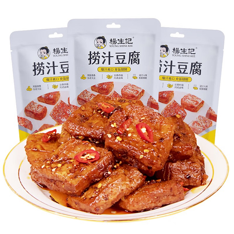 杨生记捞汁豆腐 甜辣味100g*3袋 休闲食品豆干豆腐