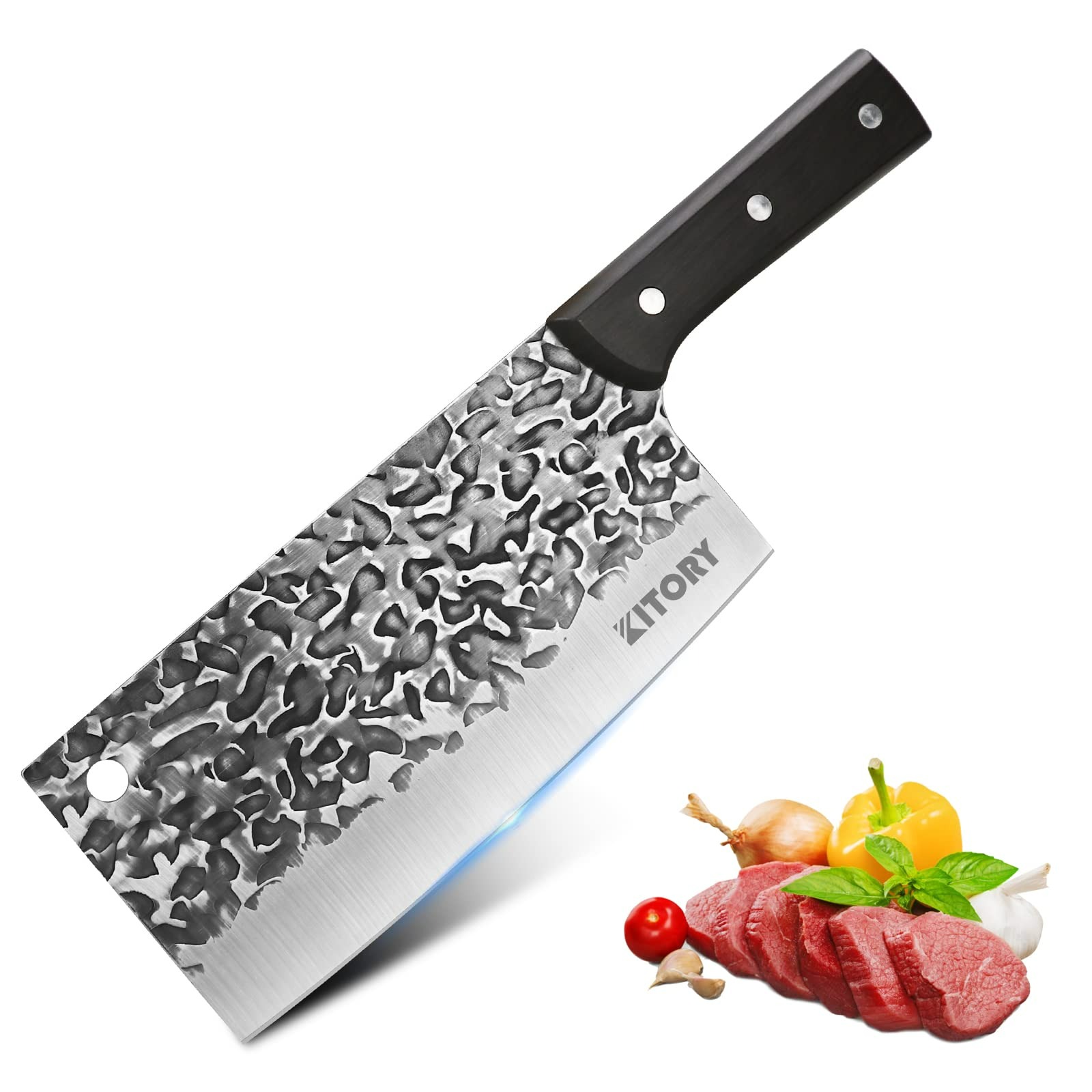 Get Cleaver Knife, 7" Light Weight Chinese Chefs Knife, Hand