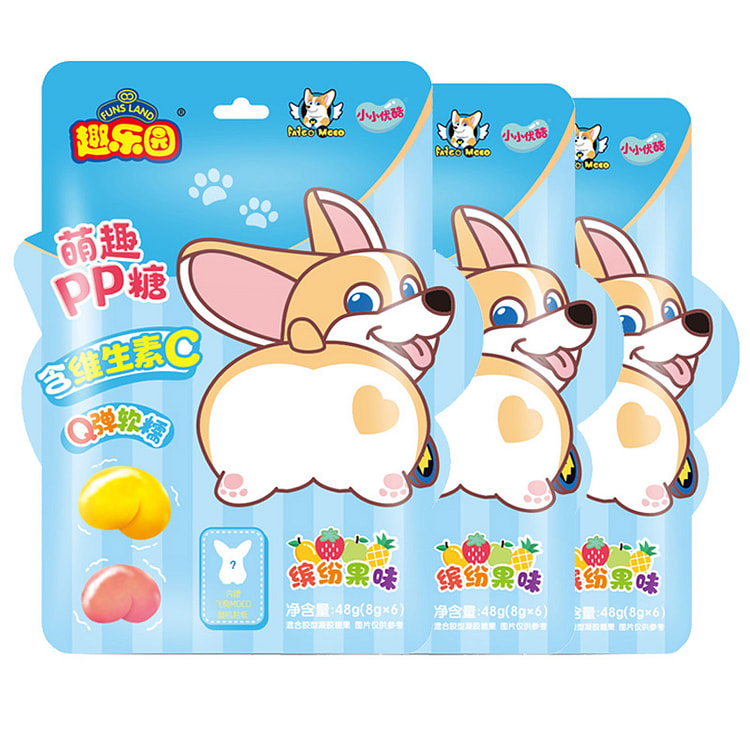 趣乐园屁屁软糖果48g*3袋 144 克
