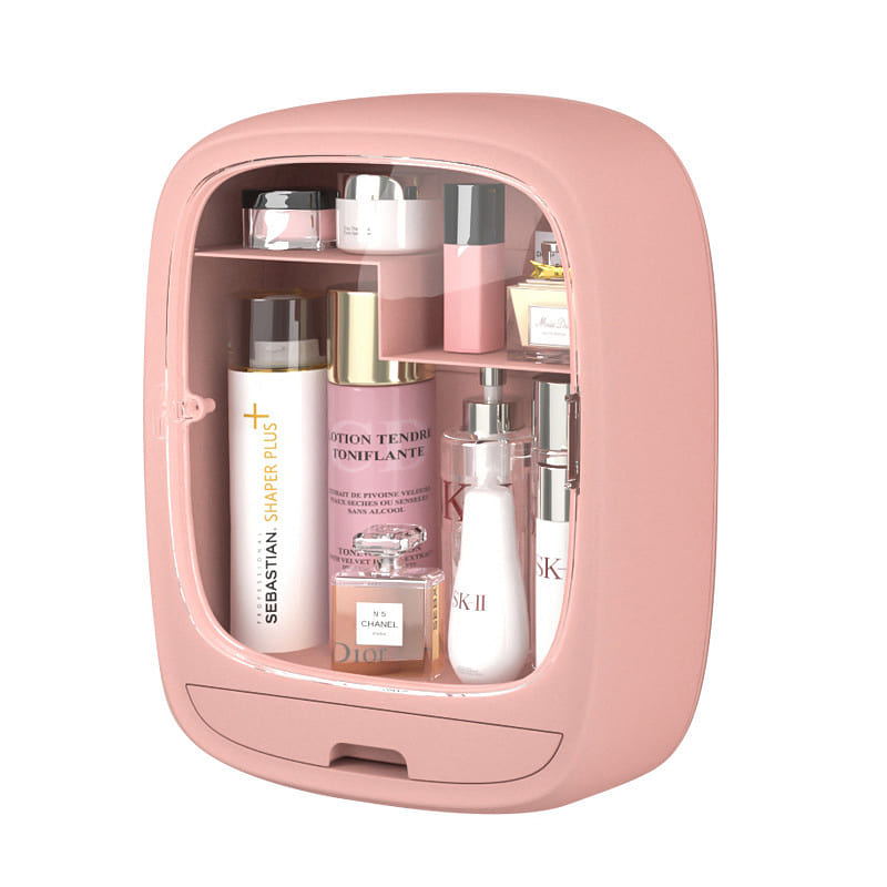 Wall-mounted Toiletry Organizer Makeup Storage Rack No Drilling Bathroom Storage 1 each