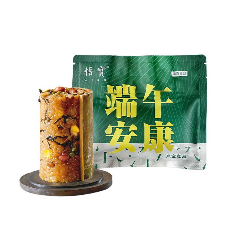 悟实竹筒粽子甜粽毛尖枸杞八宝120g*4粒*1袋 480 克