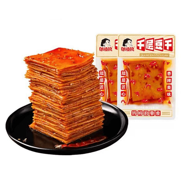 邬辣妈 千层豆干香辣味 豆腐干休闲零食 280 克