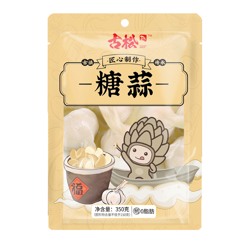 Gusong authentic 0 fat sugar garlic sour sweet under the food 350 g