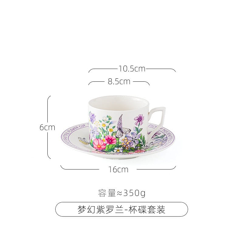 Coffee cup and saucer set gift box high value mug souvenir high-end cup – B type 1 each