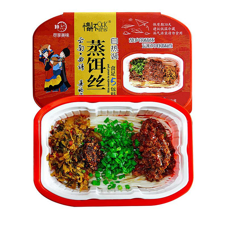 情怀食客夜宵速食自热曲靖蒸饵丝336g*1盒