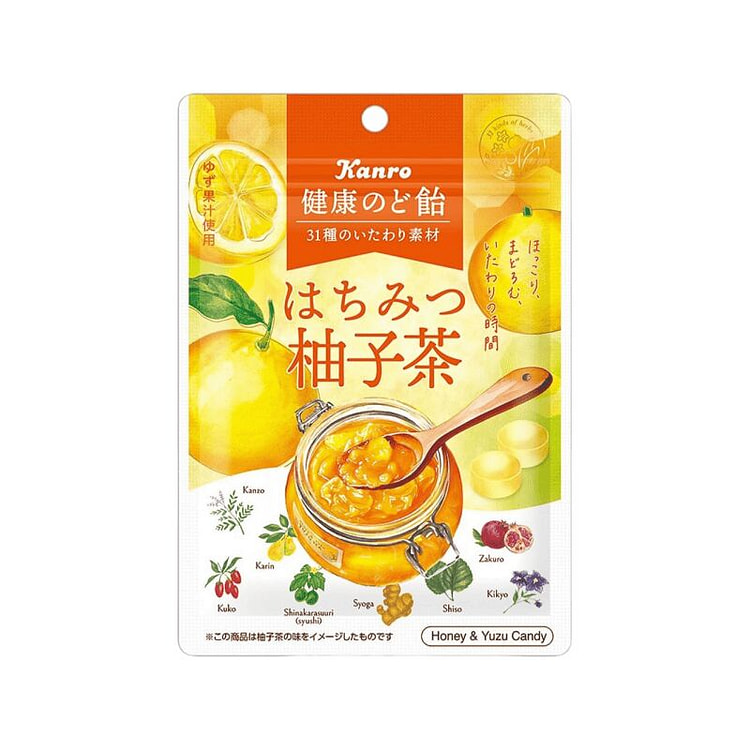 Honey Yuzu Tea Throat Drops 80g 1 pack
