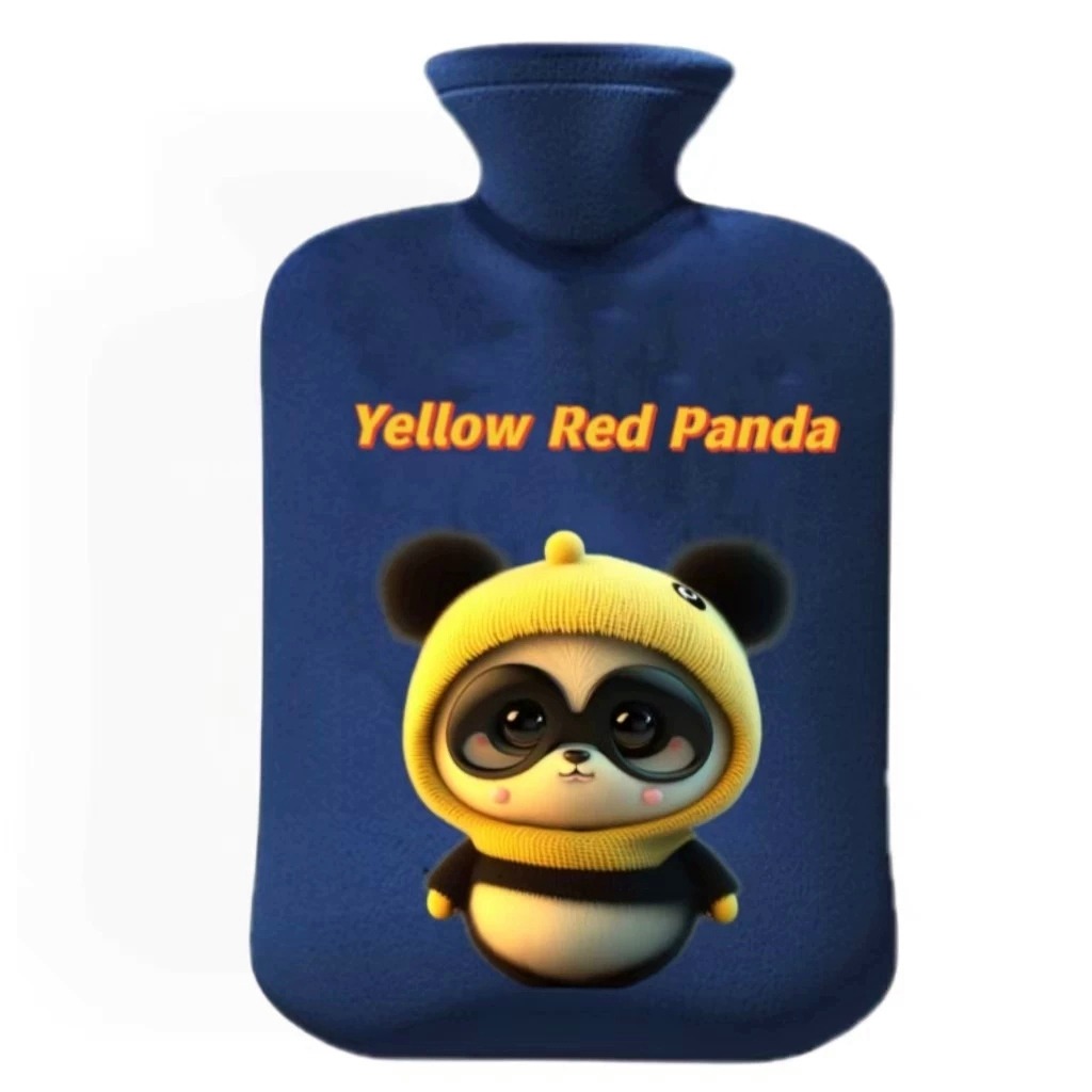 2L Hot Water Bottle with Cute Fleece Cover 1 each